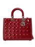 Large Lady Dior, &pound;1,400, Handbags, Red, Patent Leather, Front view